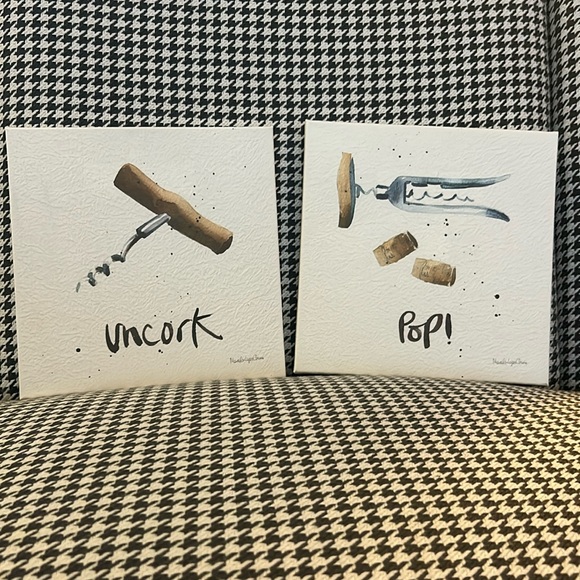 Wine Wall Decor ‘Pop’ and ‘Uncork’ - Picture 1 of 4